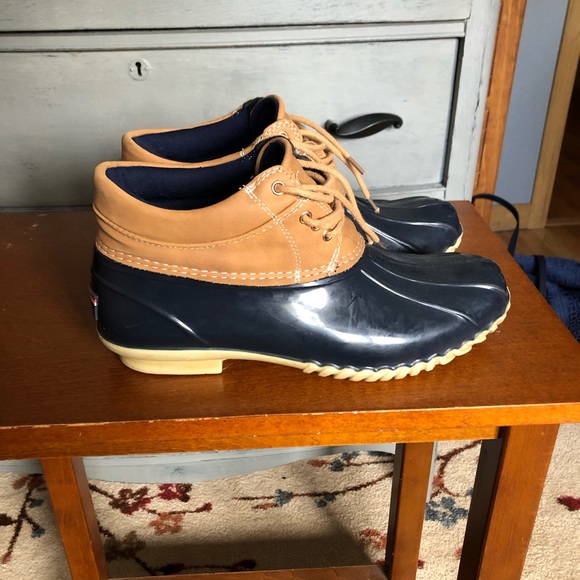 Tommy Hilfiger Women's Heat Rain Snow Boot (Navy & Tan) w/Tommy Stripes Back, 8 - Picture 11 of 17